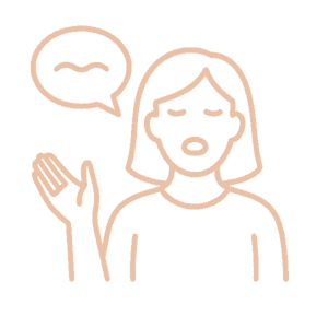 icono mujer hablando